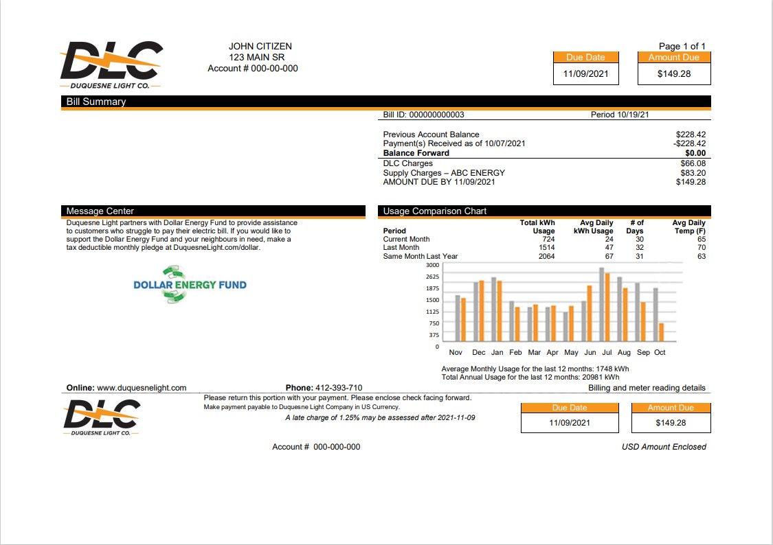  Minol USA business utility bill 